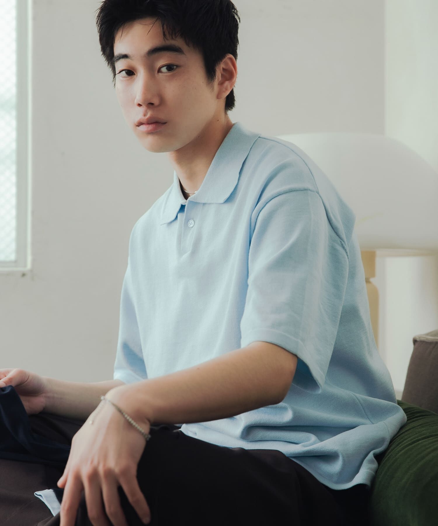 SENSE OF PLACE by URBAN RESEARCH「『洗濯可』ドライタッチスキッパーニットTシャツ」|ニット・セーター|