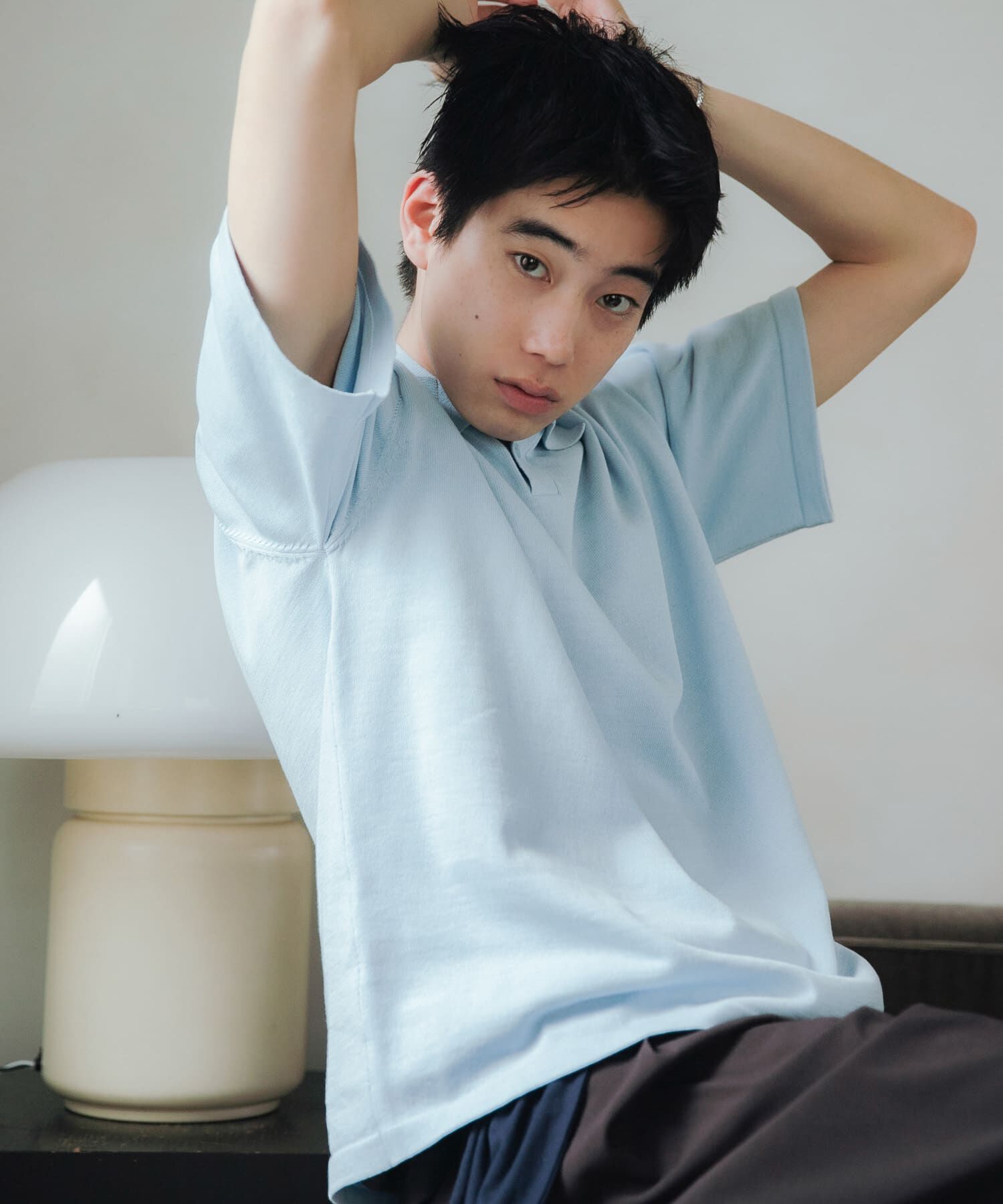 SENSE OF PLACE by URBAN RESEARCH「『洗濯可』ドライタッチスキッパーニットTシャツ」|ニット・セーター|