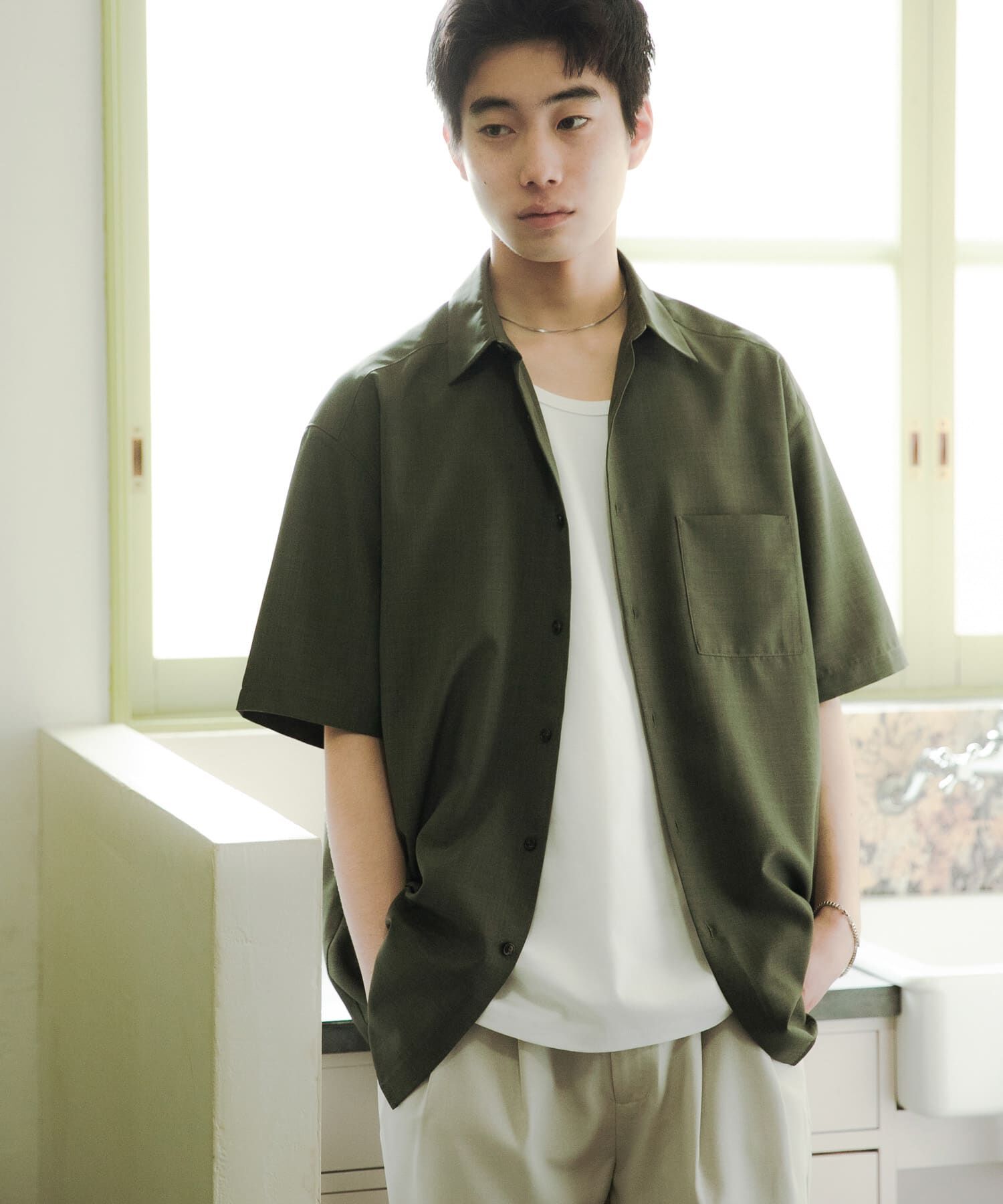 SENSE OF PLACE by URBAN RESEARCH「『ｲｰｼﾞｰｹｱ/速乾』ｸｲｯｸﾄﾞﾗｲﾚｷﾞｭﾗｰｶﾗｰｼｮｰﾄｽ」|シャツ・ブラウス|