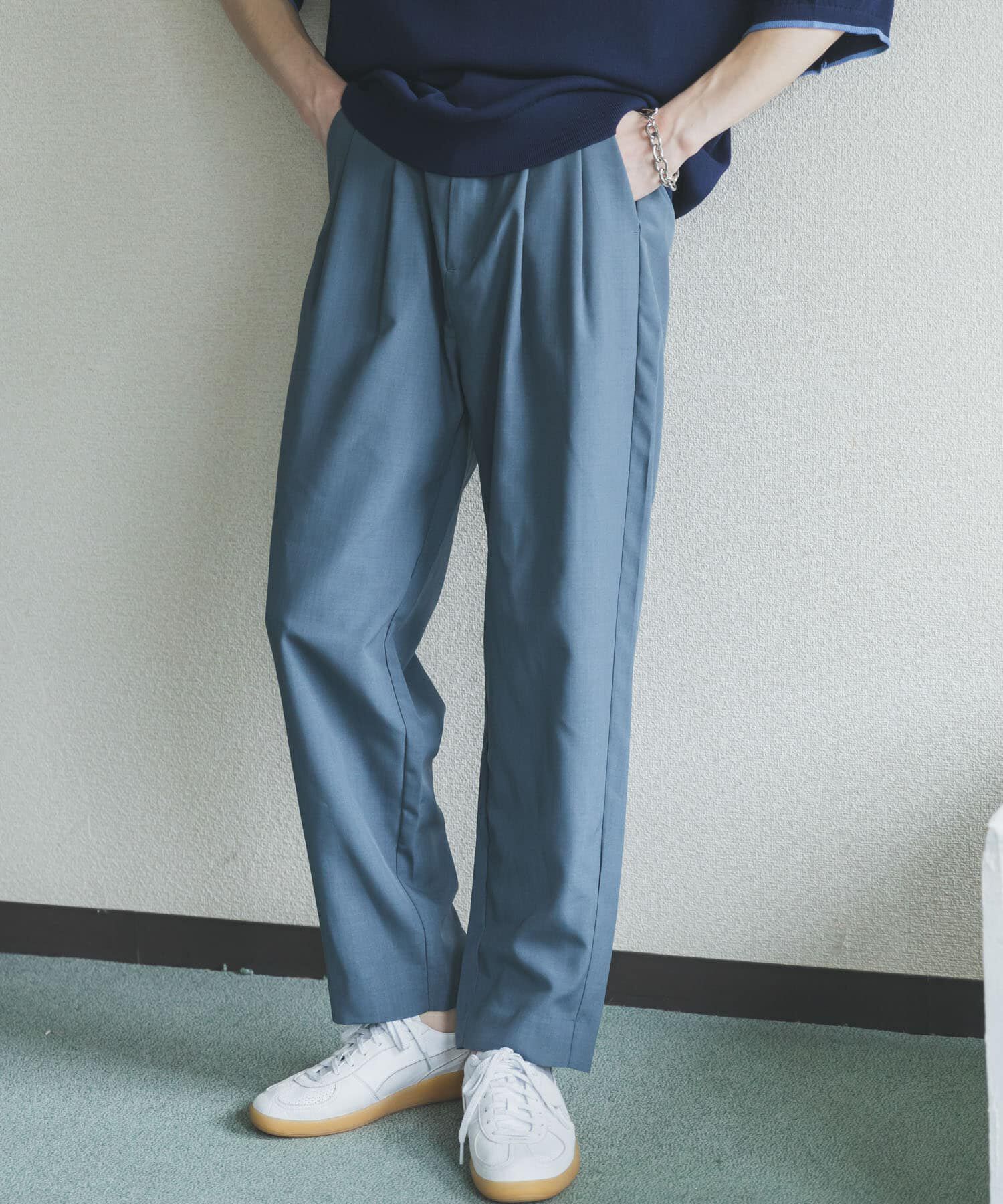 SENSE OF PLACE by URBAN RESEARCH「『イージーケア/速乾』クイックドライタックテーパードパンツ」|その他|ライトブルー