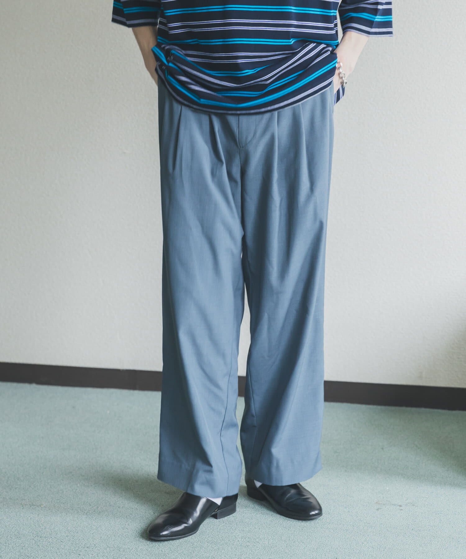 SENSE OF PLACE by URBAN RESEARCH「クイックドライタックワイドパンツ」|その他|ライトブルー