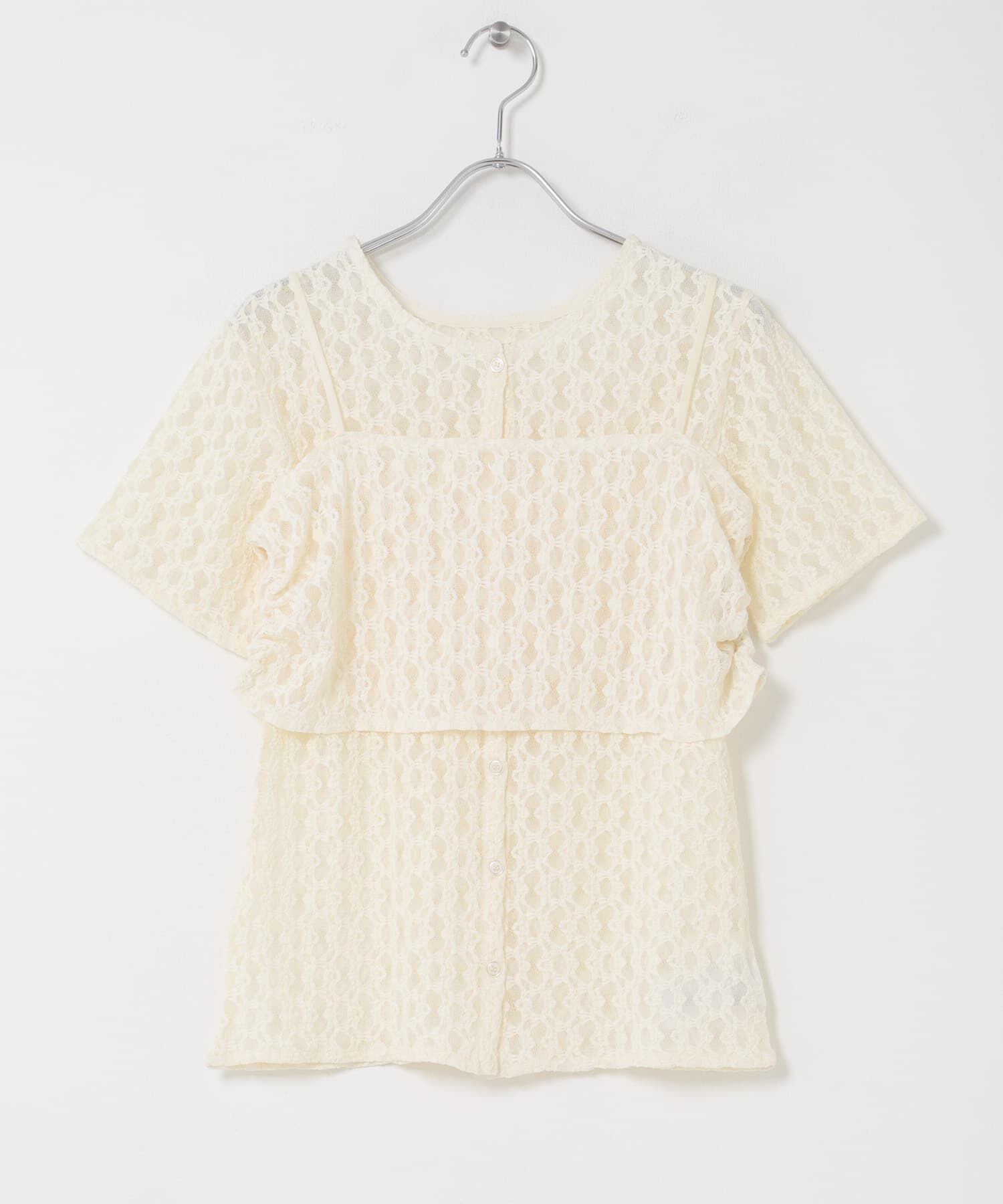 SENSE OF PLACE by URBAN RESEARCH「レースビスチェアンサンブルカットトップ」|Tシャツ・カットソー|