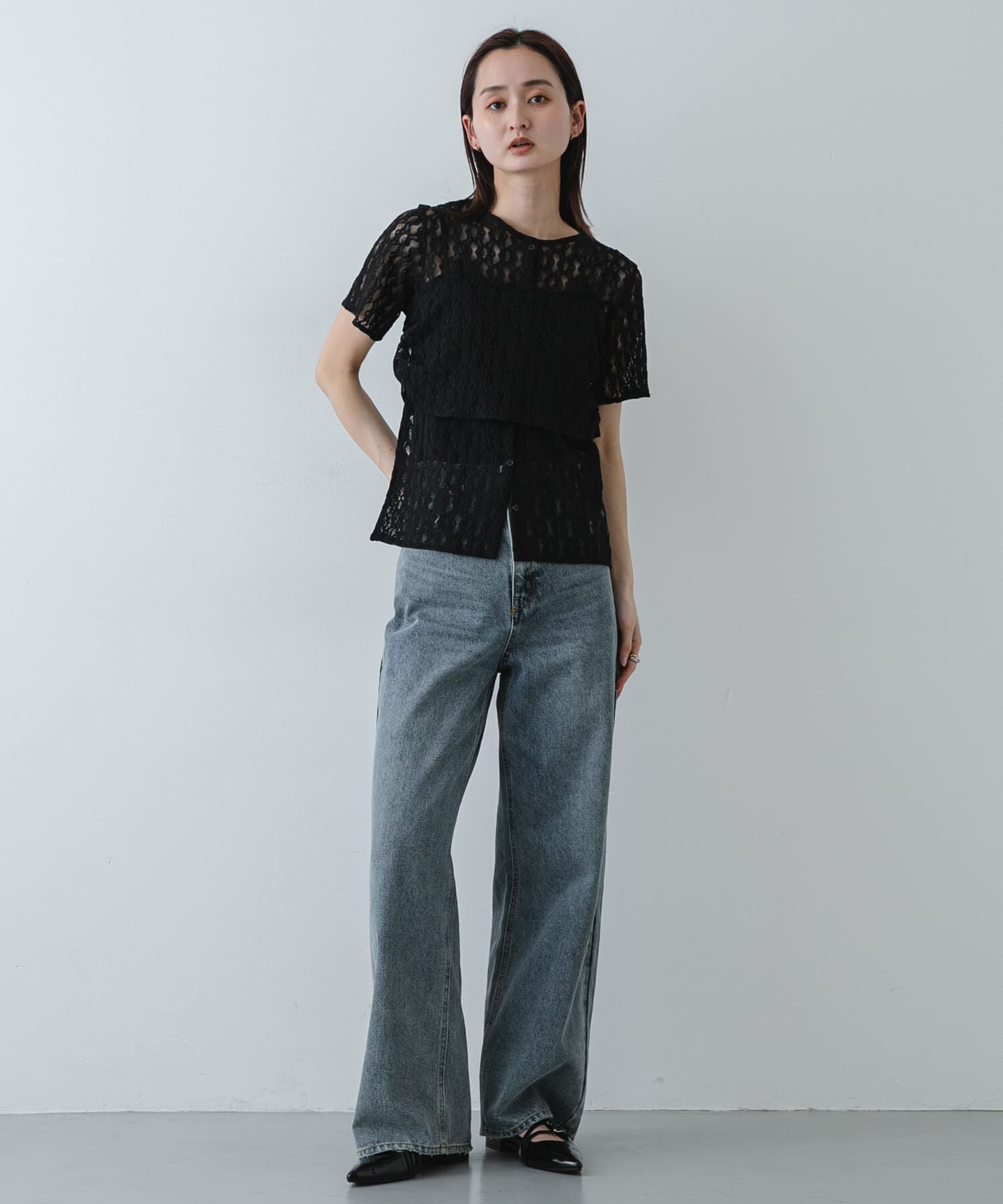 SENSE OF PLACE by URBAN RESEARCH「レースビスチェアンサンブルカットトップ」|Tシャツ・カットソー|