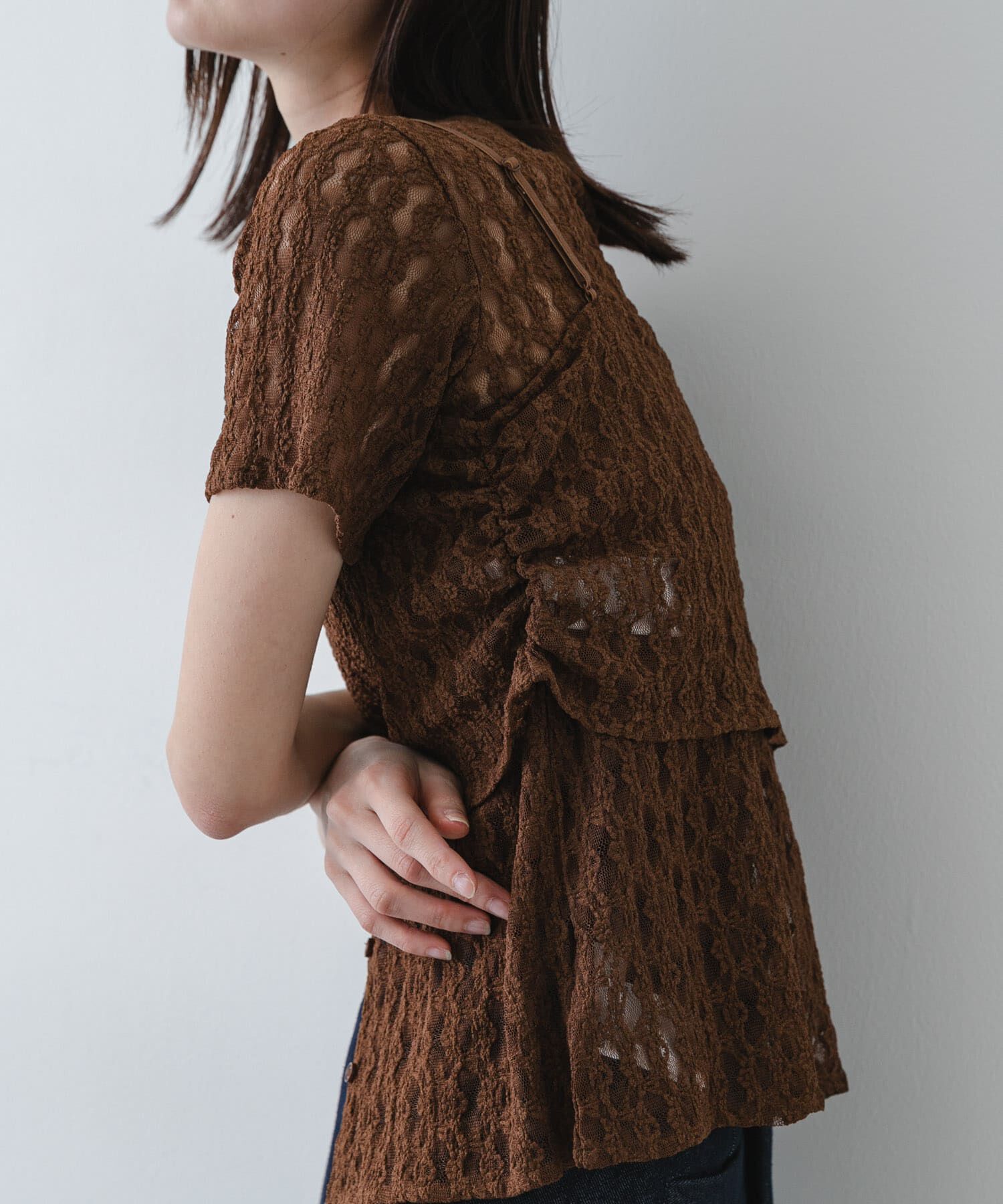 SENSE OF PLACE by URBAN RESEARCH「レースビスチェアンサンブルカットトップ」|Tシャツ・カットソー|