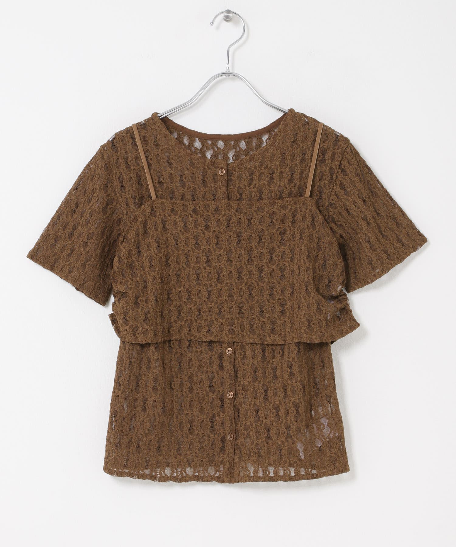 SENSE OF PLACE by URBAN RESEARCH「レースビスチェアンサンブルカットトップ」|Tシャツ・カットソー|