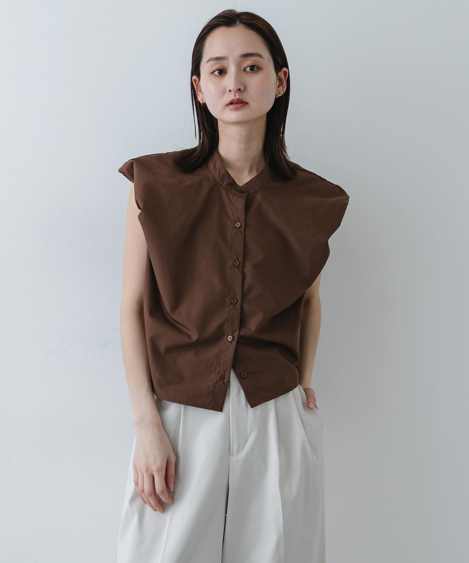 SENSE OF PLACE by URBAN RESEARCH「ブロードパフショルダーブラウス」|シャツ・ブラウス|