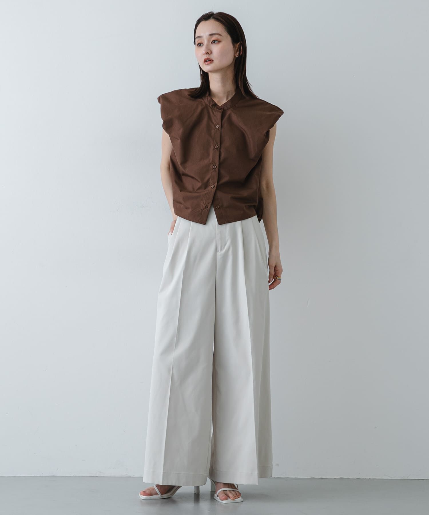 SENSE OF PLACE by URBAN RESEARCH「ブロードパフショルダーブラウス」|シャツ・ブラウス|