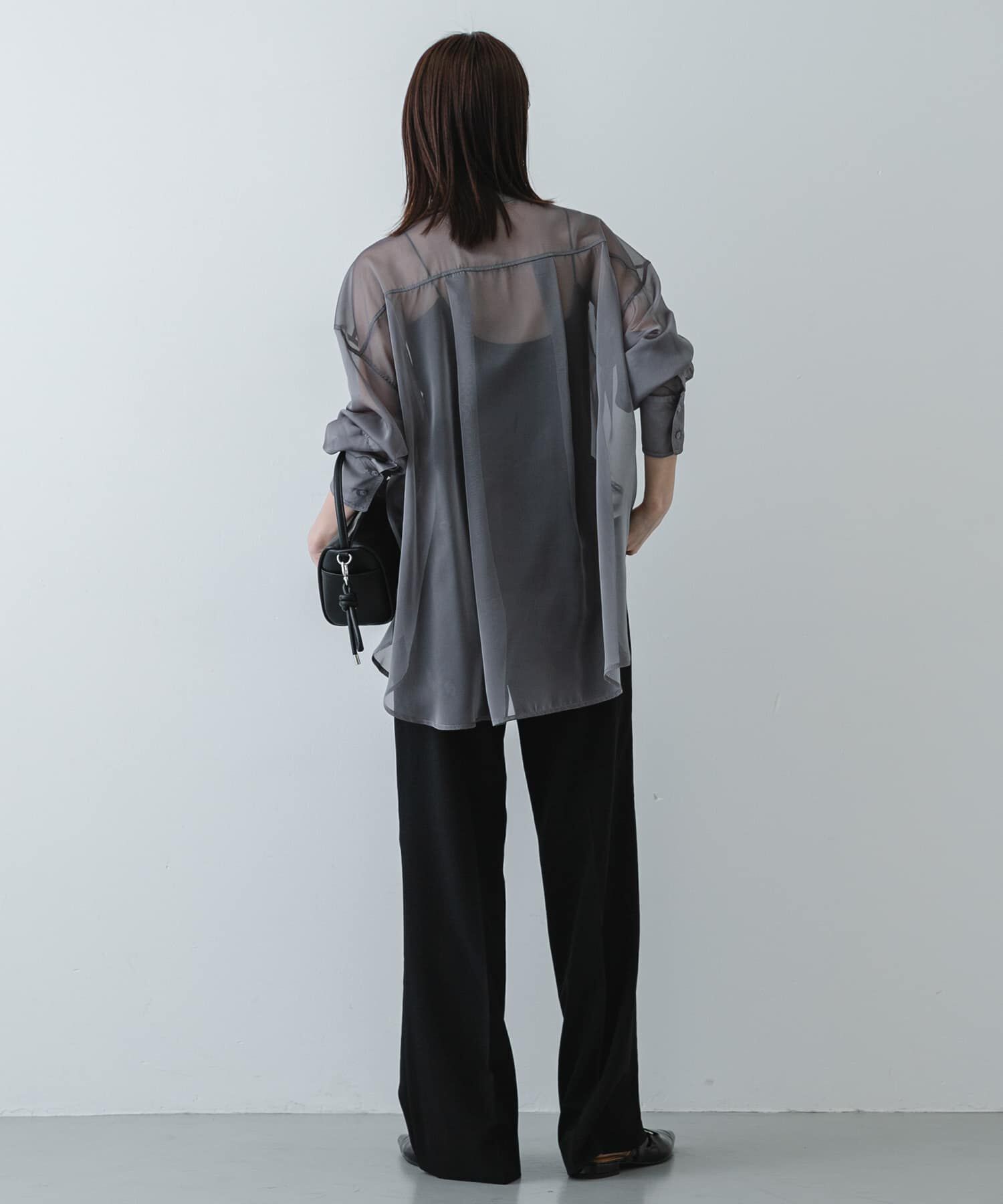 SENSE OF PLACE by URBAN RESEARCH「バンドカラーシャンブレーシアーシャツ」|シャツ・ブラウス|