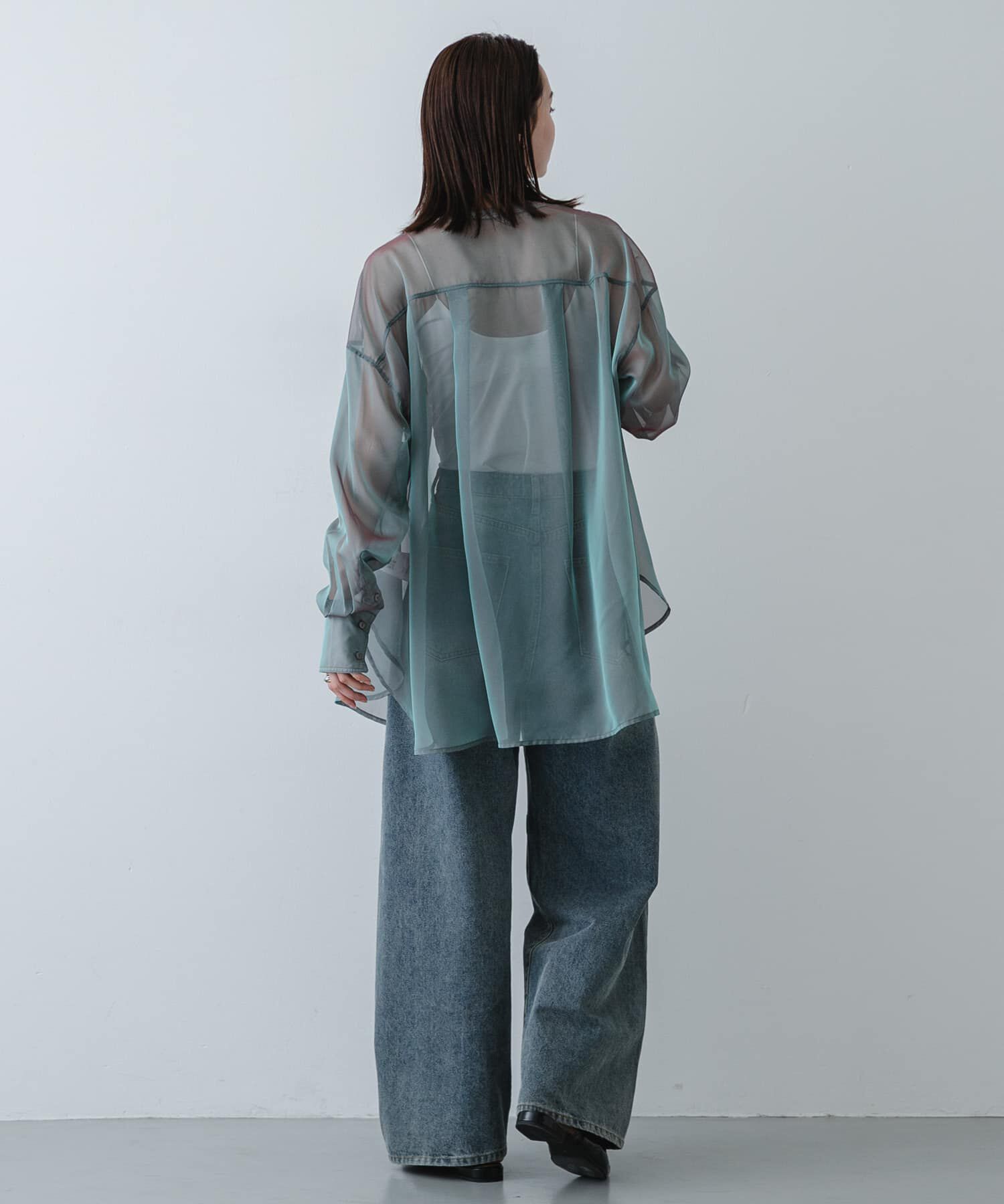 SENSE OF PLACE by URBAN RESEARCH「バンドカラーシャンブレーシアーシャツ」|シャツ・ブラウス|