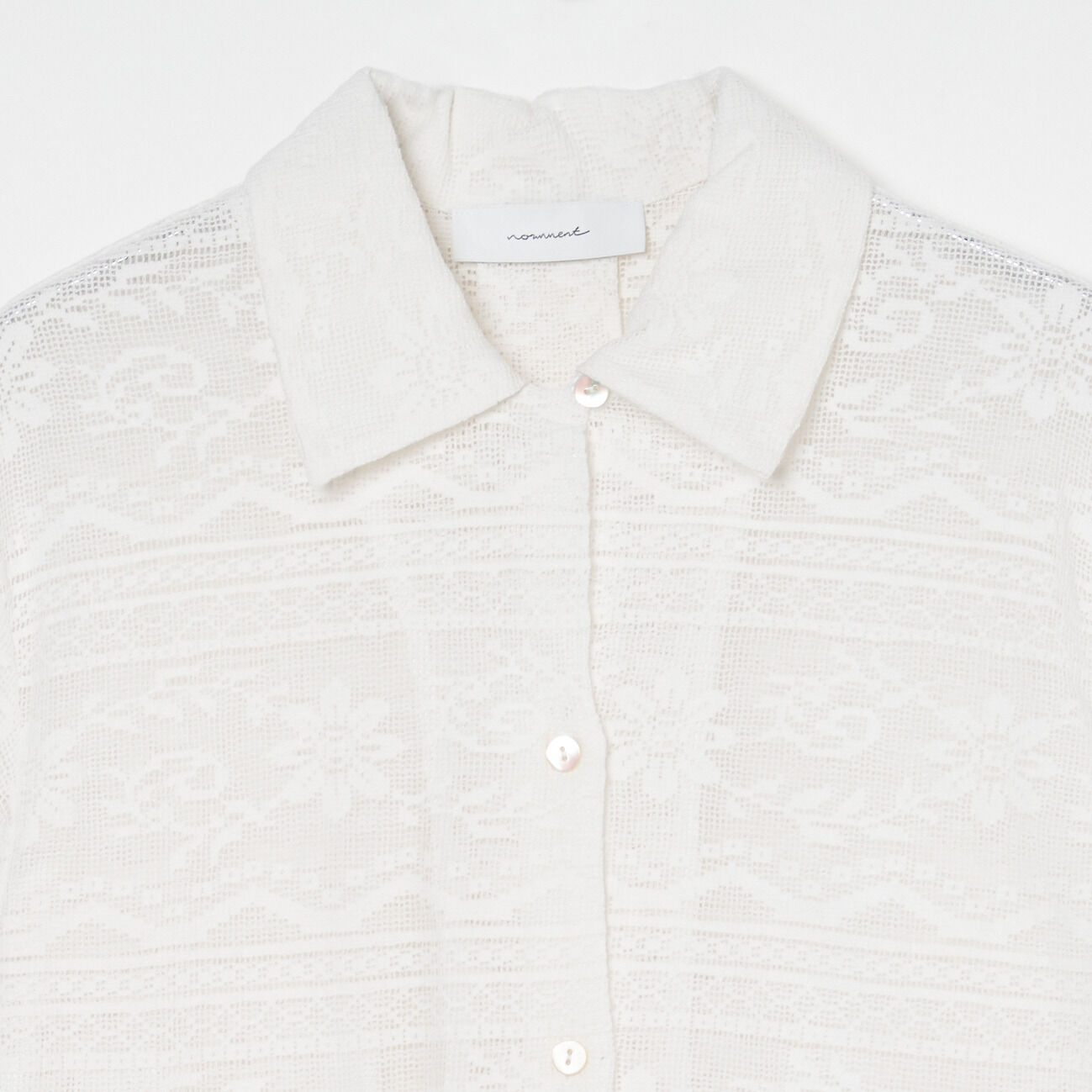  「normment COTTON LACE BUTTON SHIRT」|シャツ・ブラウス|