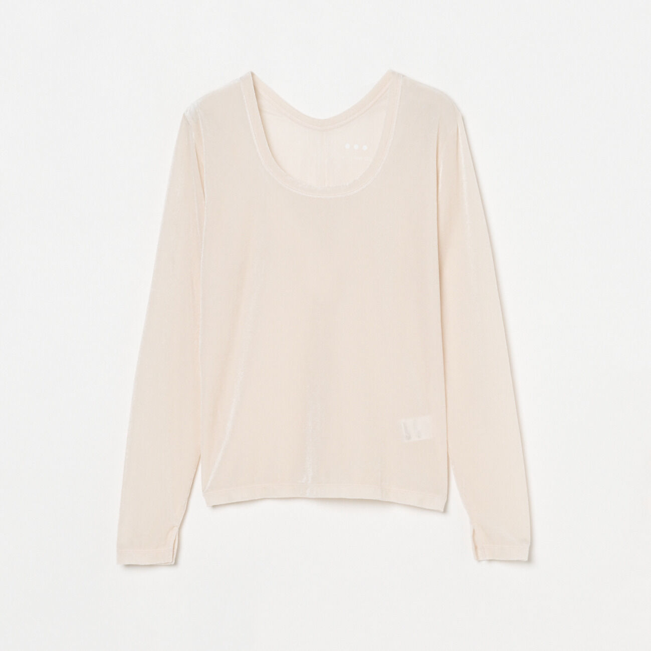  「three dots SHEER VELOUR LONG SLEEVE TEE」|Tシャツ・カットソー|アイボリー