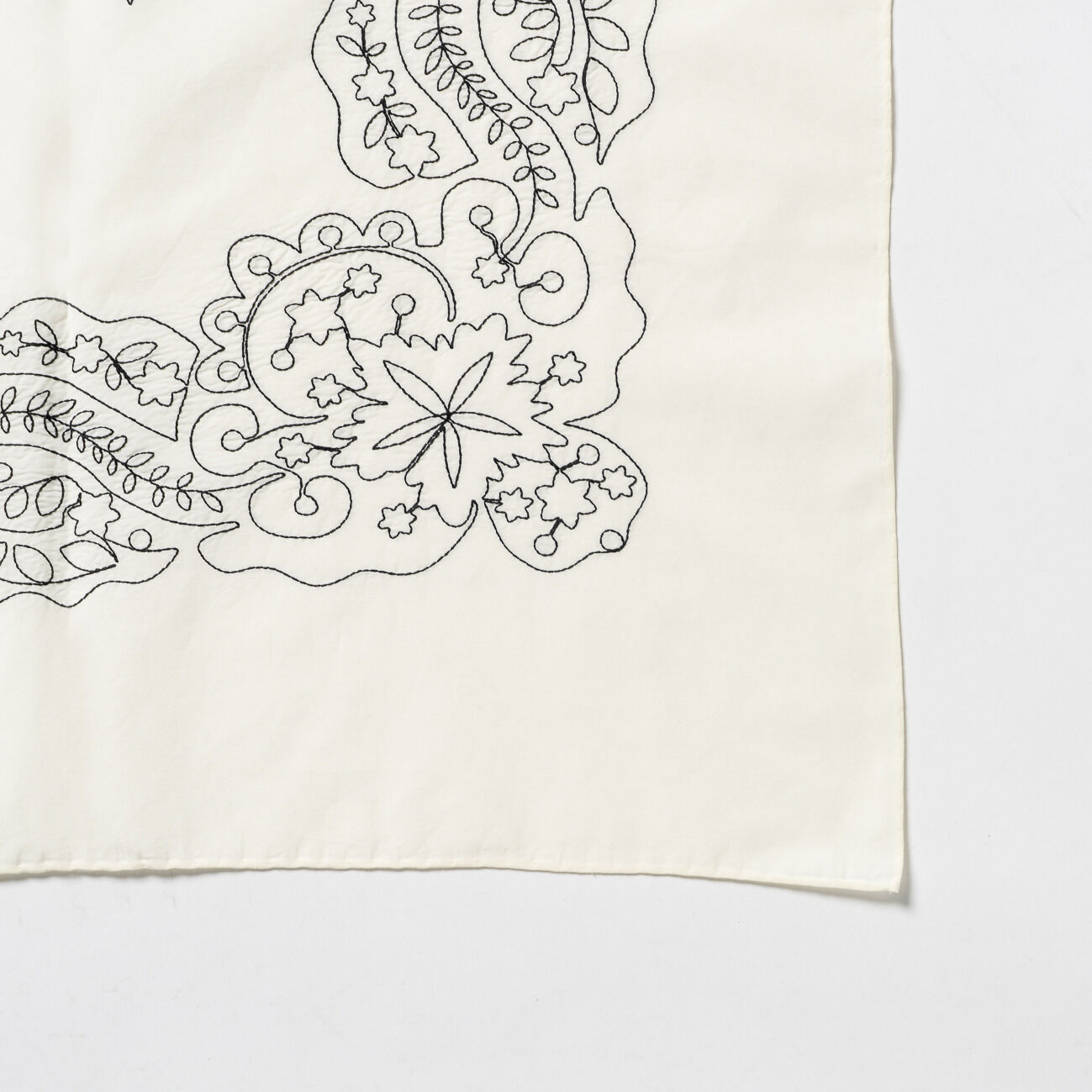  「ASAUCE MELER COTTON SILK EMBROIDERY BANDANA」|マフラー|