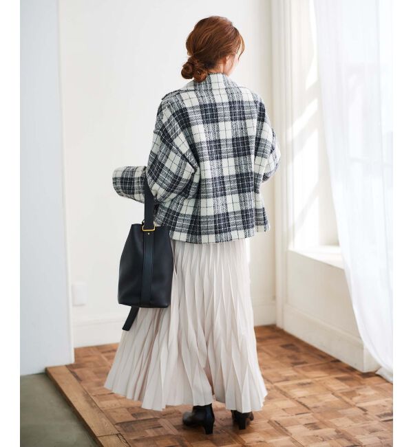 le.coeur blanc「ループチェックショートPコート」|ピーコート|