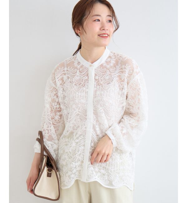  「TORRAZZO DONNA別注エンブロイダリーレースシャツ」|シャツ・ブラウス|