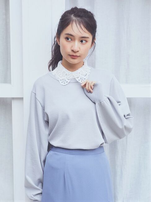 earth music&ecology「襟付きニットプルオーバー」|ニット・セーター|