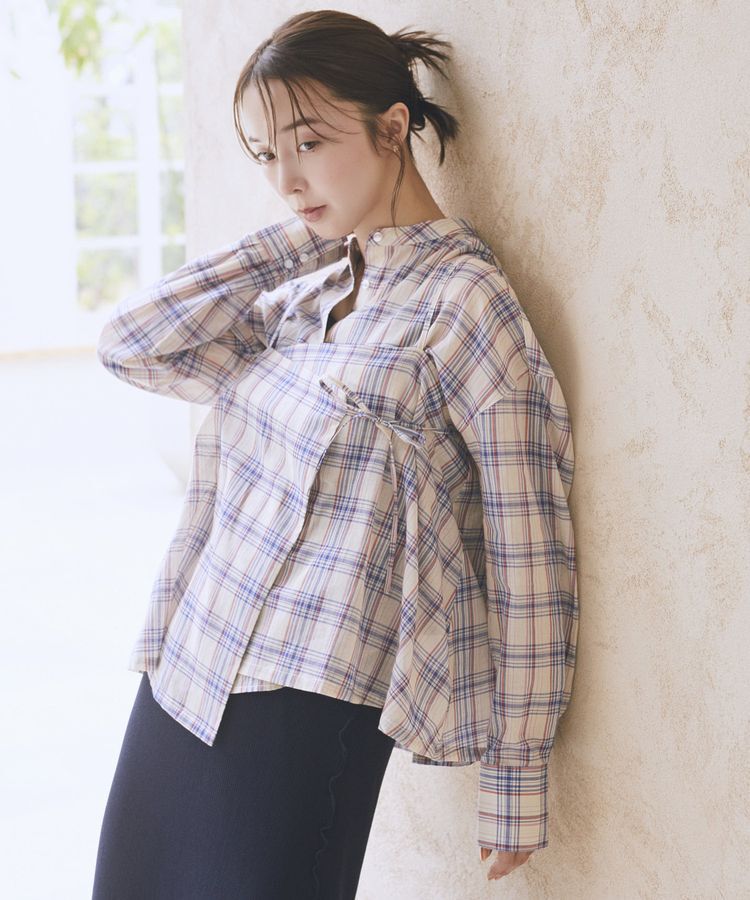 earth music&ecology「SET2点エプロンライクビスチェ＋シャツ」|シャツ・ブラウス|