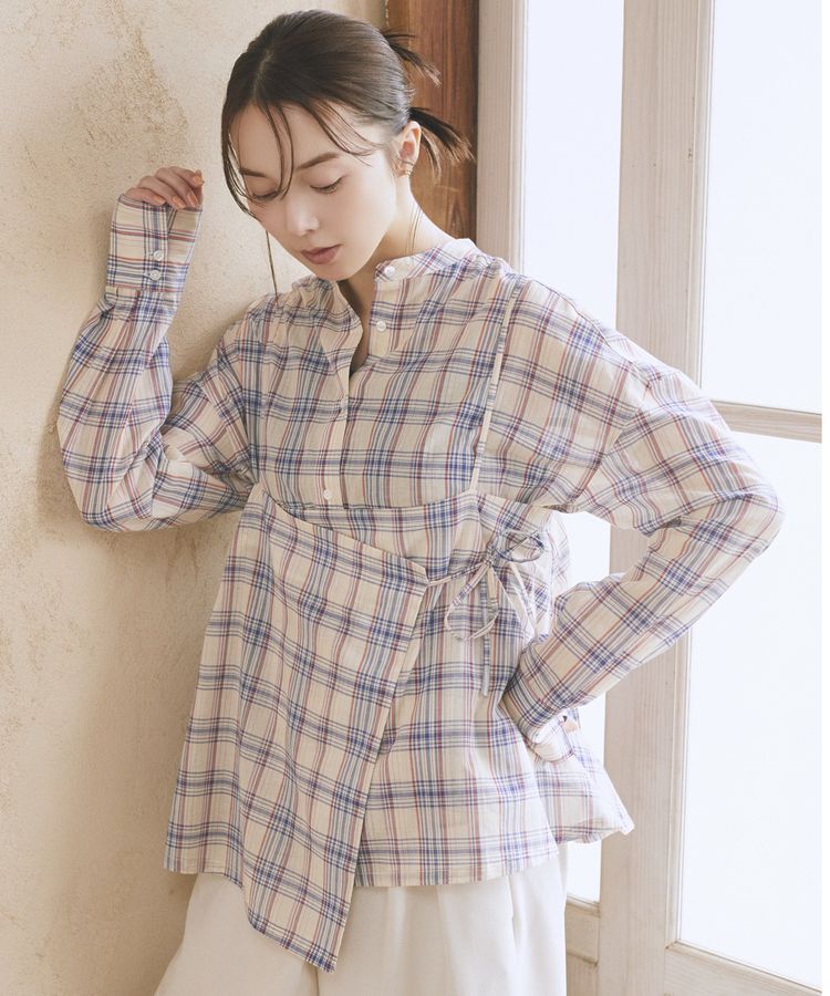 earth music&ecology「SET2点エプロンライクビスチェ＋シャツ」|シャツ・ブラウス|