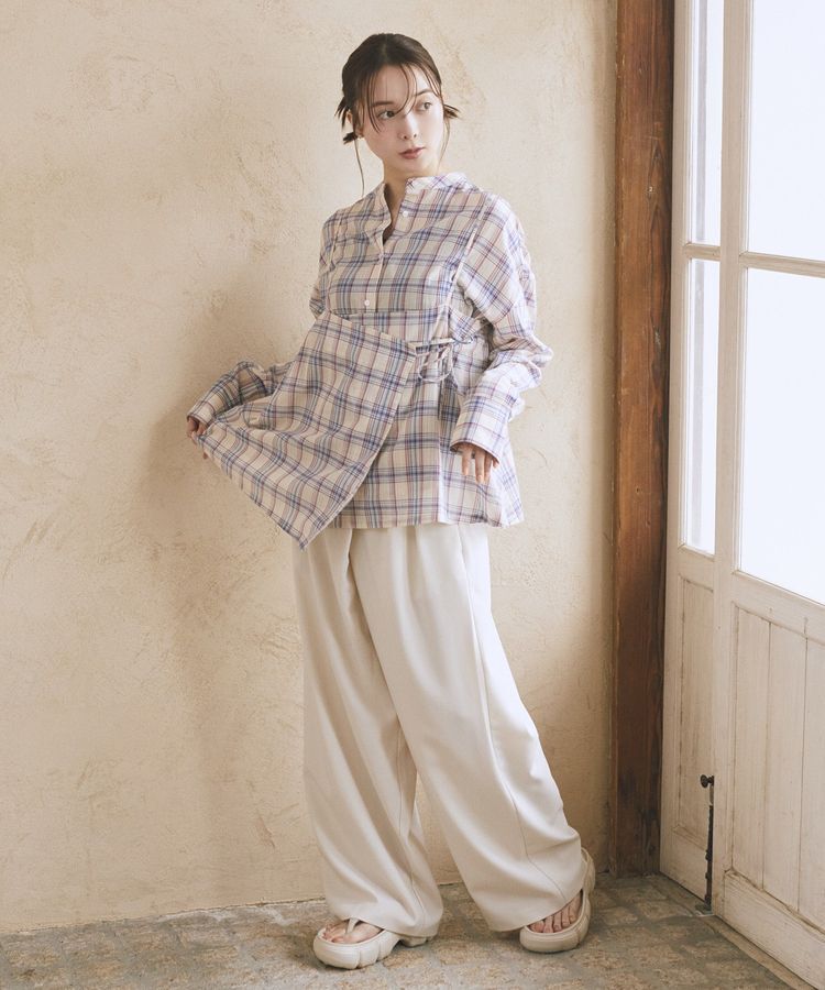 earth music&ecology「SET2点エプロンライクビスチェ＋シャツ」|シャツ・ブラウス|