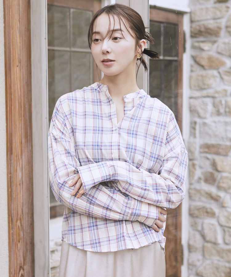 earth music&ecology「SET2点エプロンライクビスチェ＋シャツ」|シャツ・ブラウス|