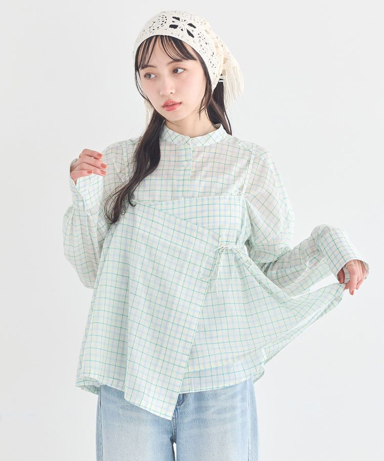 earth music&ecology「SET2点エプロンライクビスチェ＋シャツ」|シャツ・ブラウス|