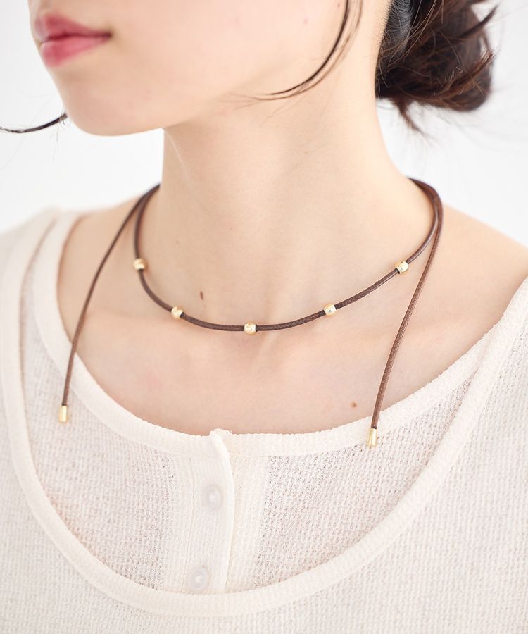 earth music&ecology「メタルポイントコードネックレス」|ネックレス|