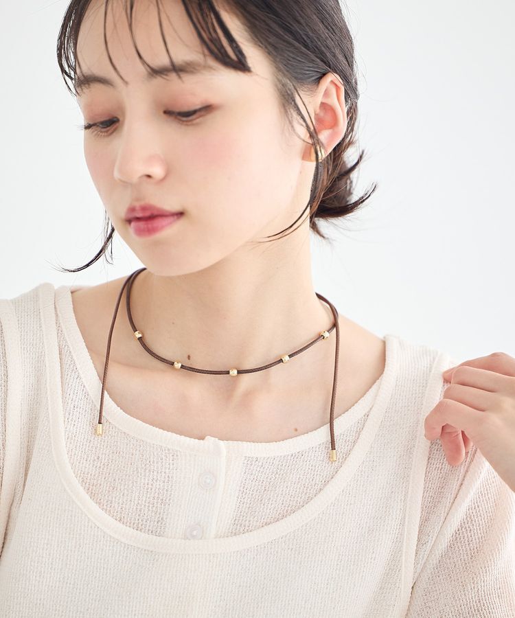 earth music&ecology「メタルポイントコードネックレス」|ネックレス|