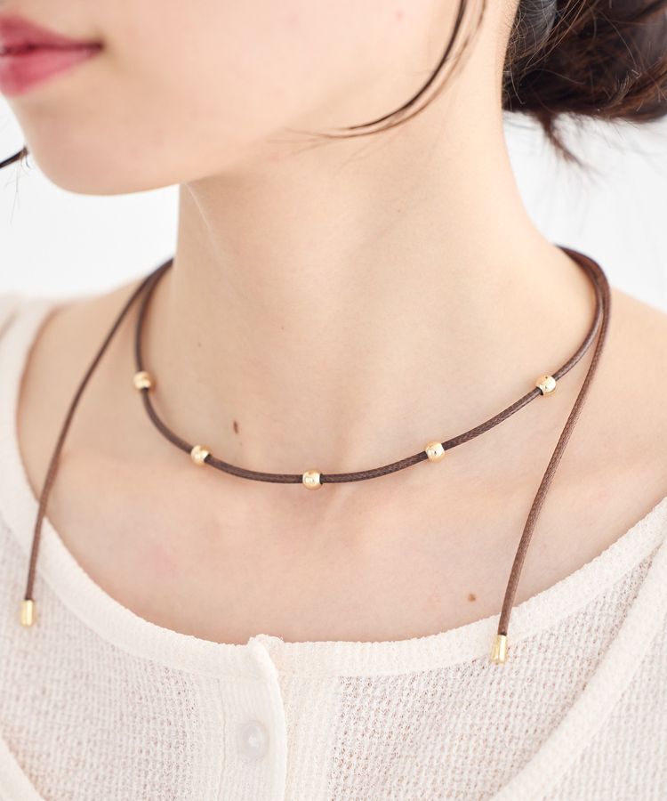 earth music&ecology「メタルポイントコードネックレス」|ネックレス|