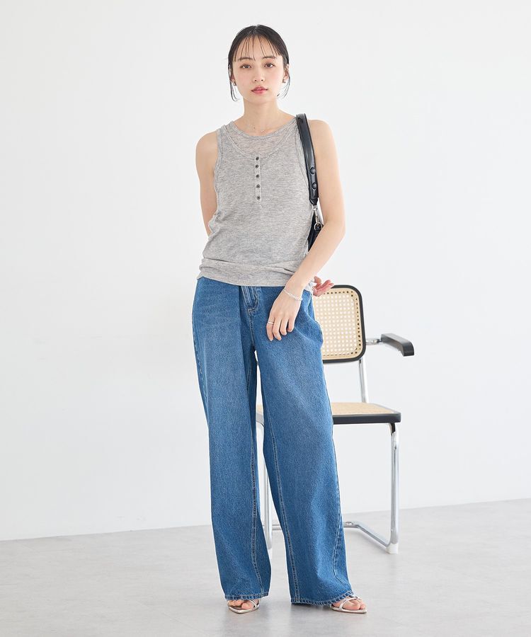 earth music&ecology「シアーフライスレイヤードタンクトップ」|インナー|