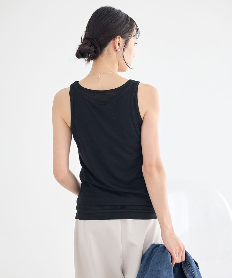 earth music&ecology「シアーフライスレイヤードタンクトップ」|インナー|