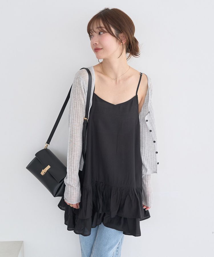 earth music&ecology「シアーリブカーディガン」|カーディガン|