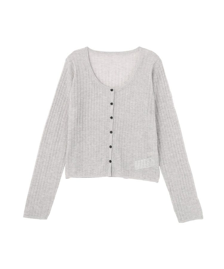 earth music&ecology「シアーリブカーディガン」|カーディガン|