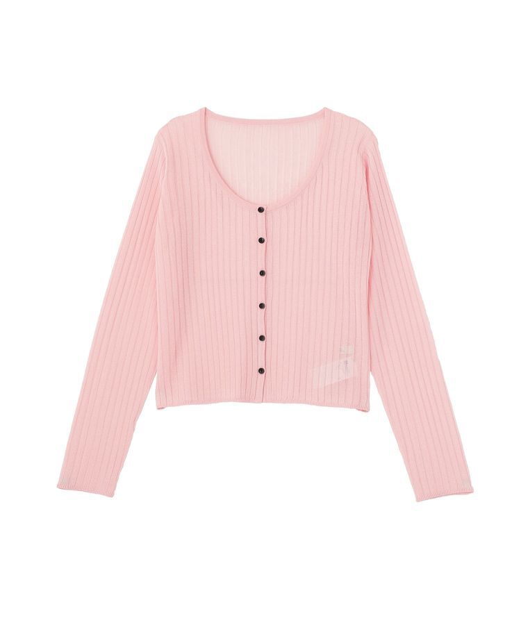 earth music&ecology「シアーリブカーディガン」|カーディガン|