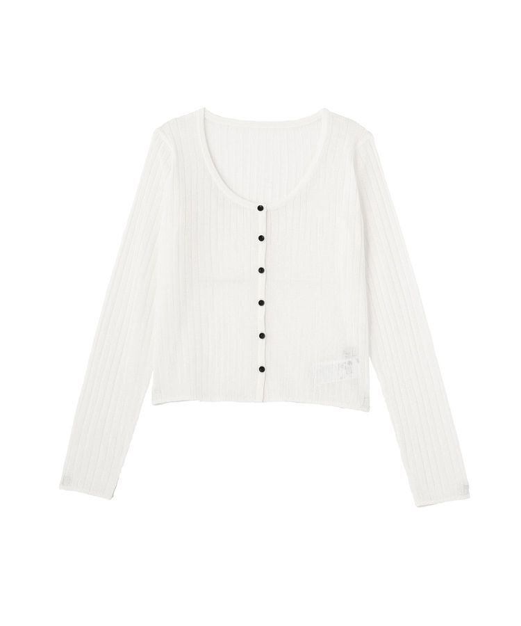 earth music&ecology「シアーリブカーディガン」|カーディガン|