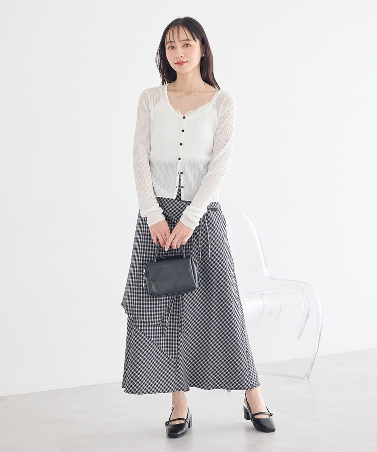 earth music&ecology「シアーリブカーディガン」|カーディガン|