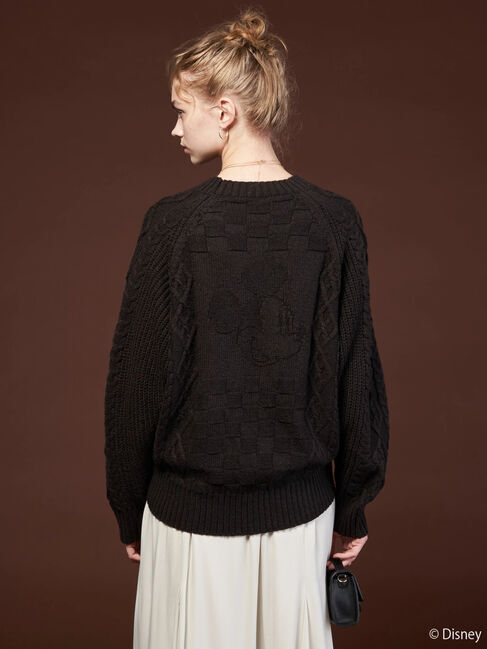  「ケーブルニットプルオーバー/Mickey」|ニット・セーター|