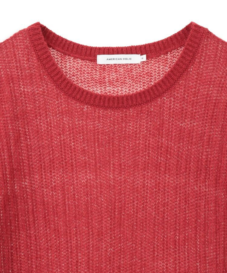AMERICAN HOLIC「モヘアタッチルーズ編みプルオーバー」|ニット・セーター|