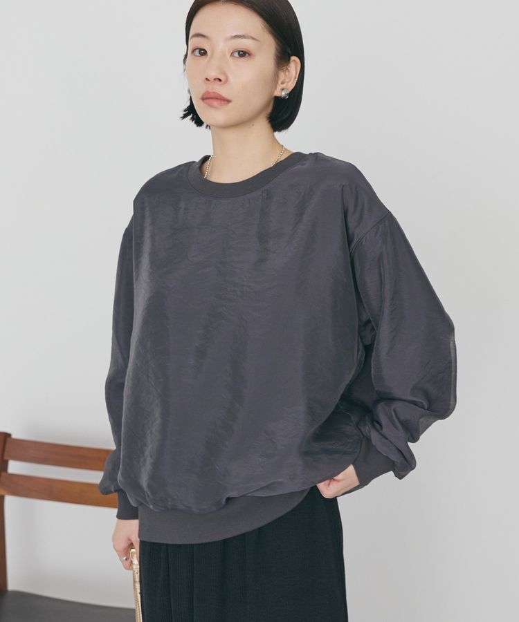 AMERICAN HOLIC「オーガンジーレイヤードスウェットプルオーバー」|Tシャツ・カットソー|