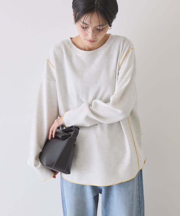 AMERICAN HOLIC「【WEB限定】ワッフル配色メロープルオーバー」|Tシャツ・カットソー|