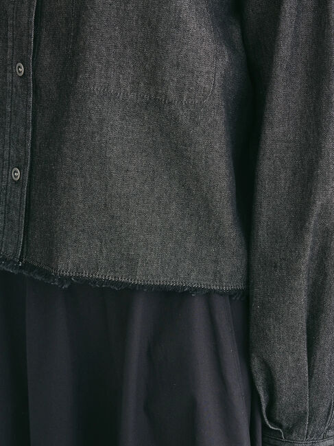 Green Parks「・SUGAR　SPOON　クロップドデニムシャツ」|シャツ・ブラウス|