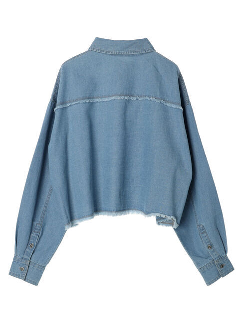 Green Parks「・SUGAR　SPOON　クロップドデニムシャツ」|シャツ・ブラウス|