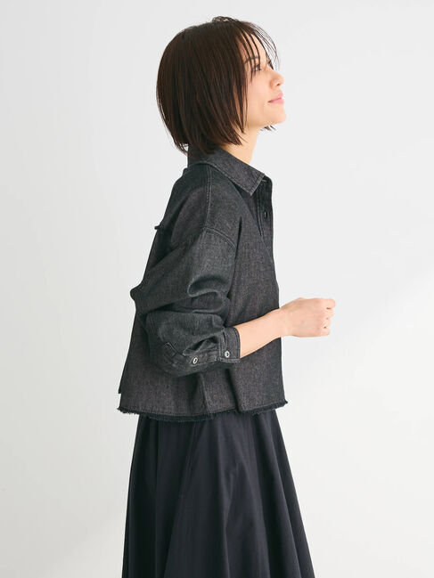 Green Parks「・SUGAR　SPOON　クロップドデニムシャツ」|シャツ・ブラウス|