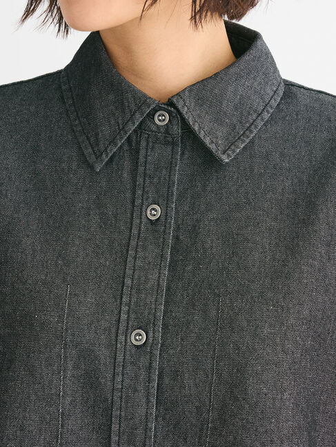 Green Parks「・SUGAR　SPOON　クロップドデニムシャツ」|シャツ・ブラウス|