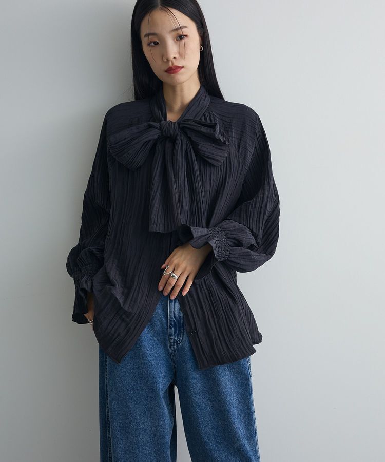 AnriettMusee「ボウタイリボンブラウス」|シャツ・ブラウス|