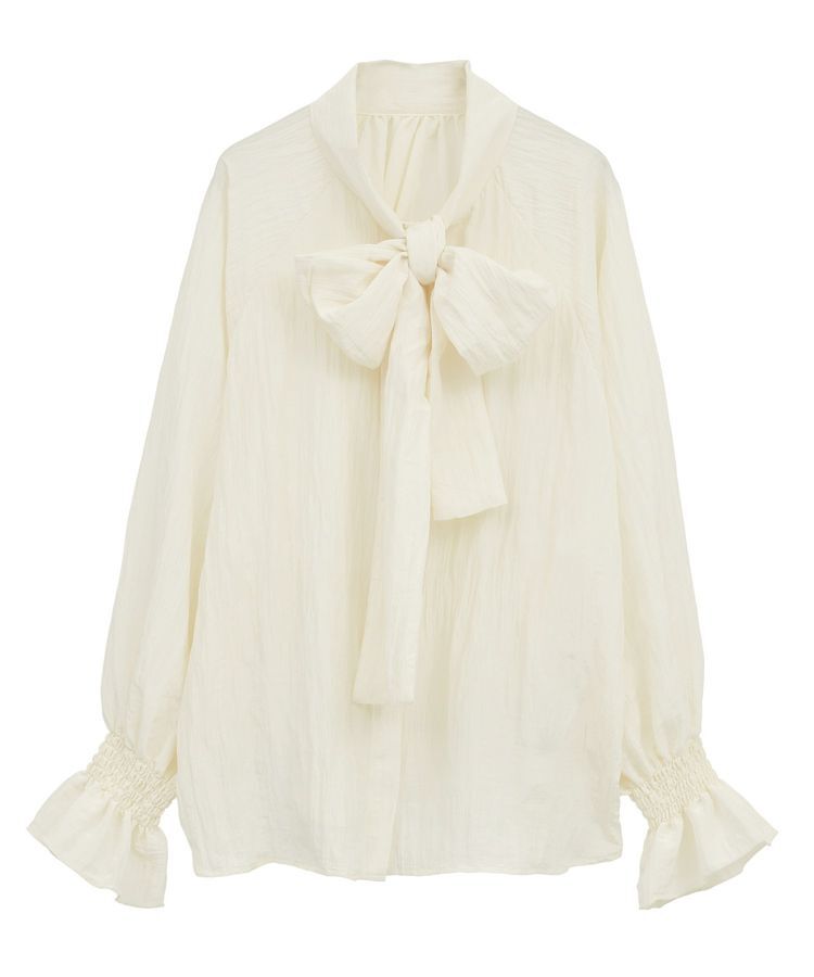 AnriettMusee「ボウタイリボンブラウス」|シャツ・ブラウス|