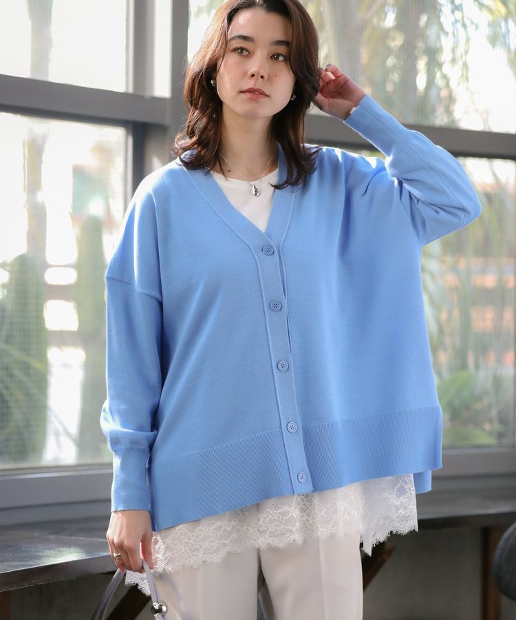 Green Parks「ここちニットVネックカーディガン」|カーディガン|