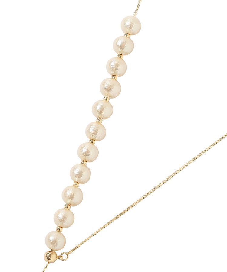 YECCA VECCA「2wayコットンパールスライドラリエット」|ネックレス|