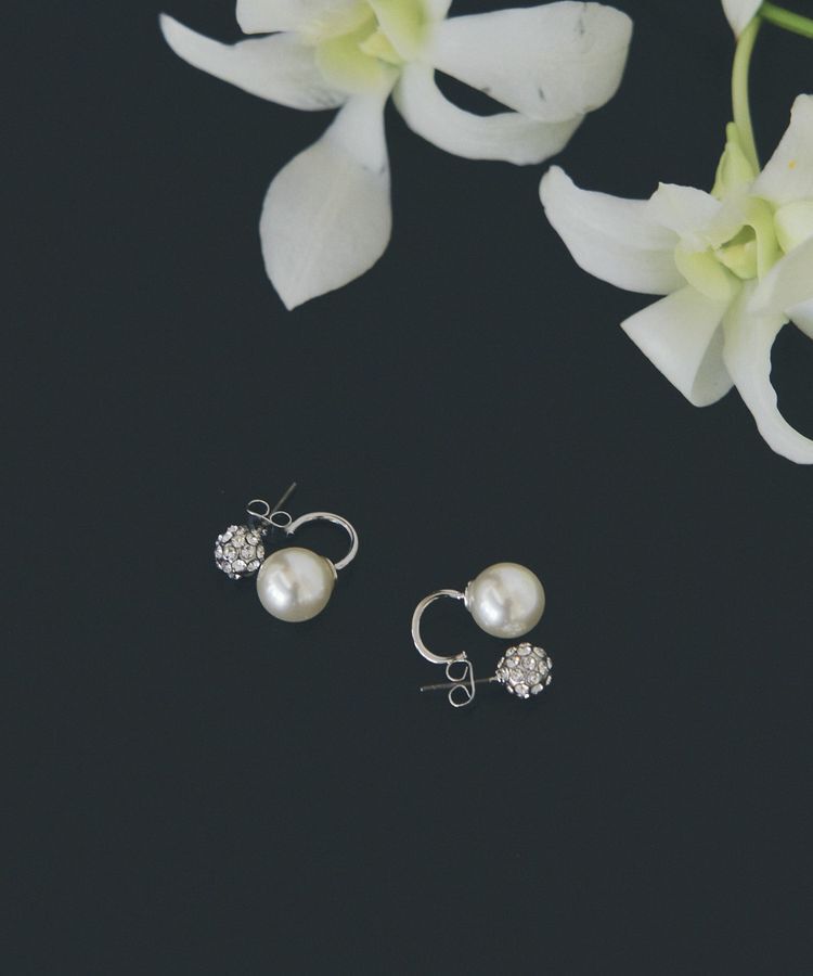 YECCA VECCA「パヴェボールパールピアス」|ピアス|
