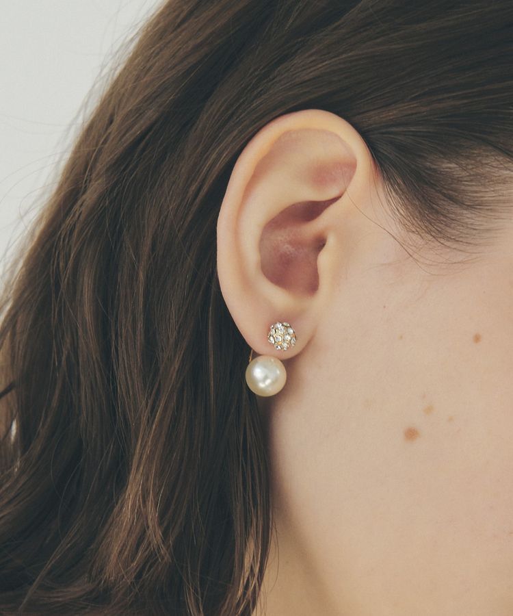 YECCA VECCA「パヴェボールパールピアス」|ピアス|