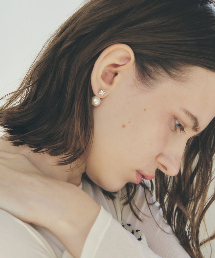 YECCA VECCA「パヴェボールパールピアス」|ピアス|