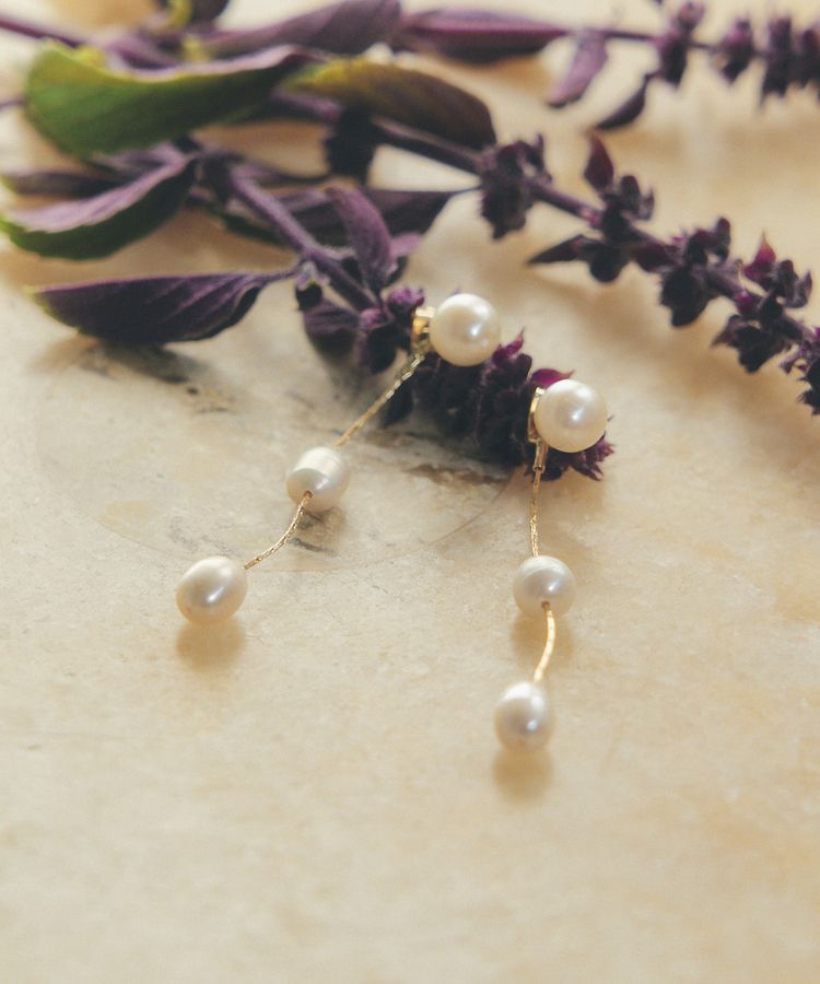 YECCA VECCA「2way淡水パールピアス」|ピアス|